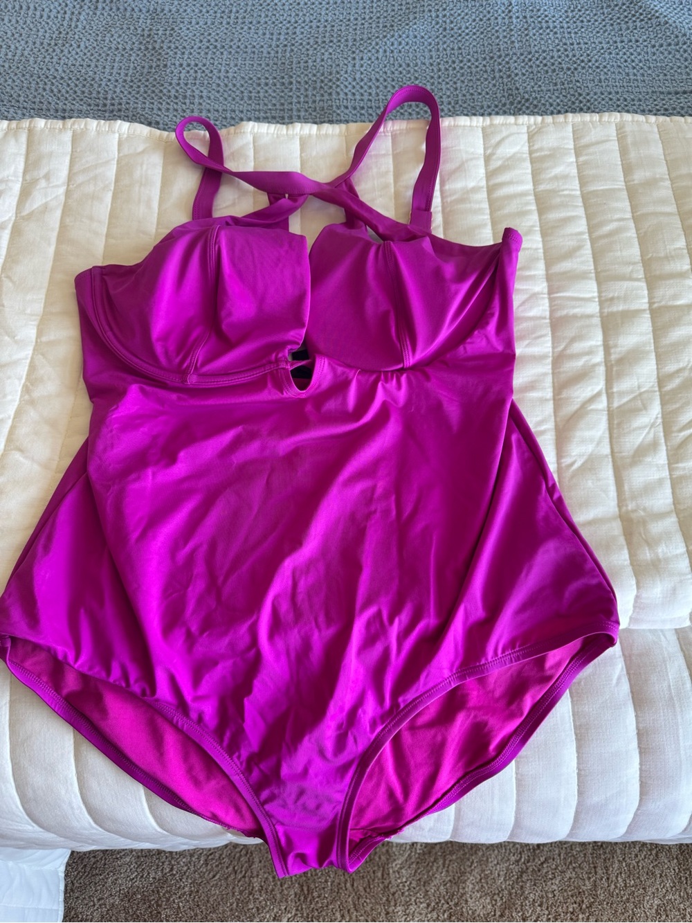 City Chic Hot Pink One-Piece Swimsuit